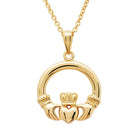 14kt gold irish claddagh neccklace 