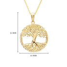 14kt gold tree of life irish necklace