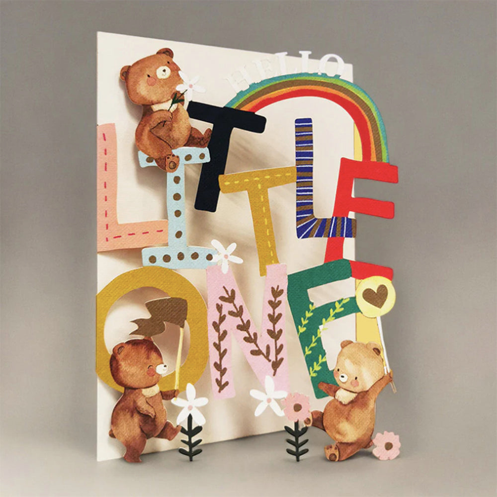IDH_174_ALLJOY Little One card with bears & rainbow