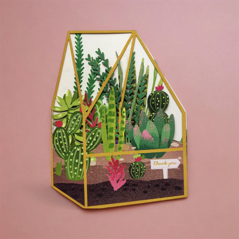 IDH_228_ALLJOY terrarium card with various succulents.