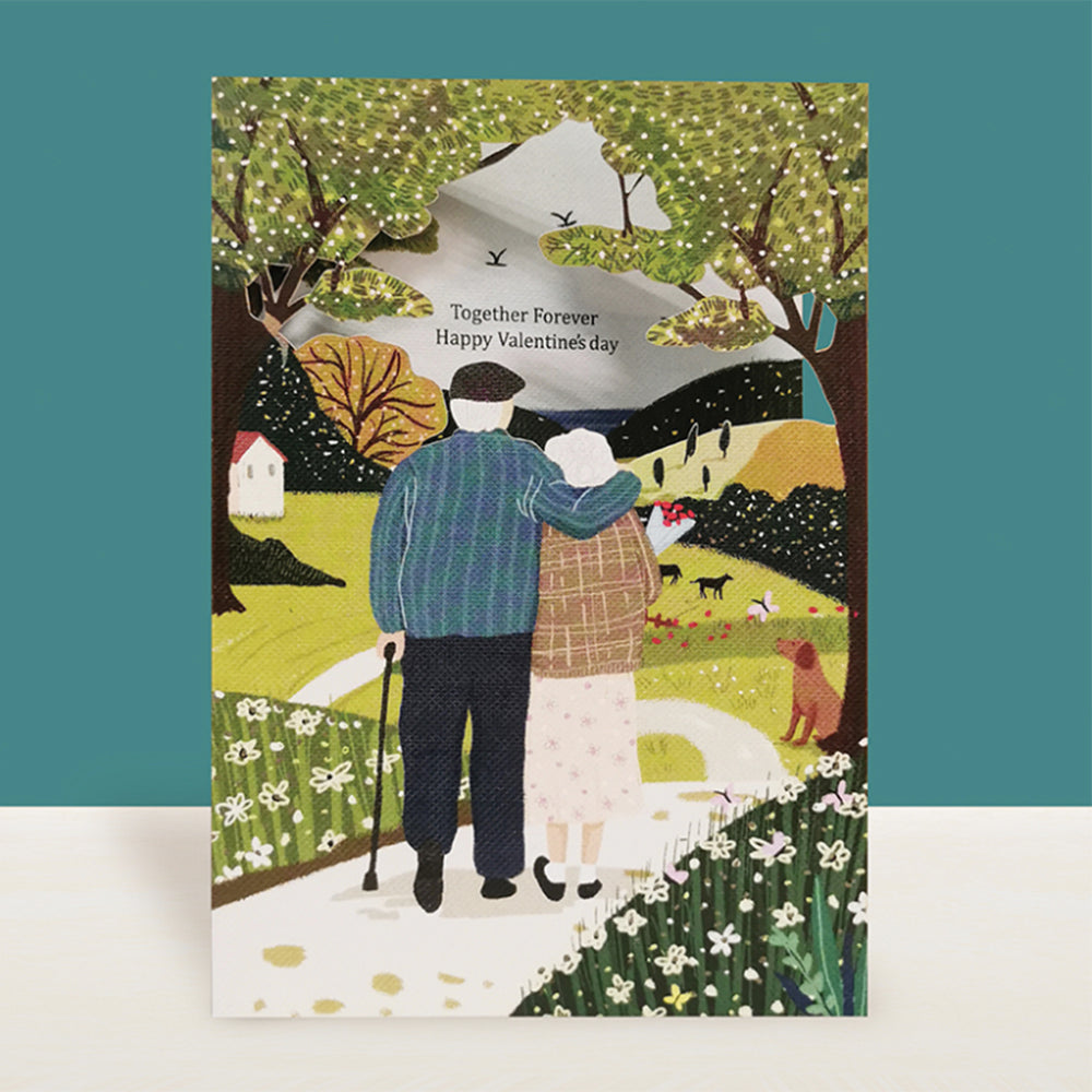 IDH Alljoy Together Forever Valentine's Day card showing elderly couple...
