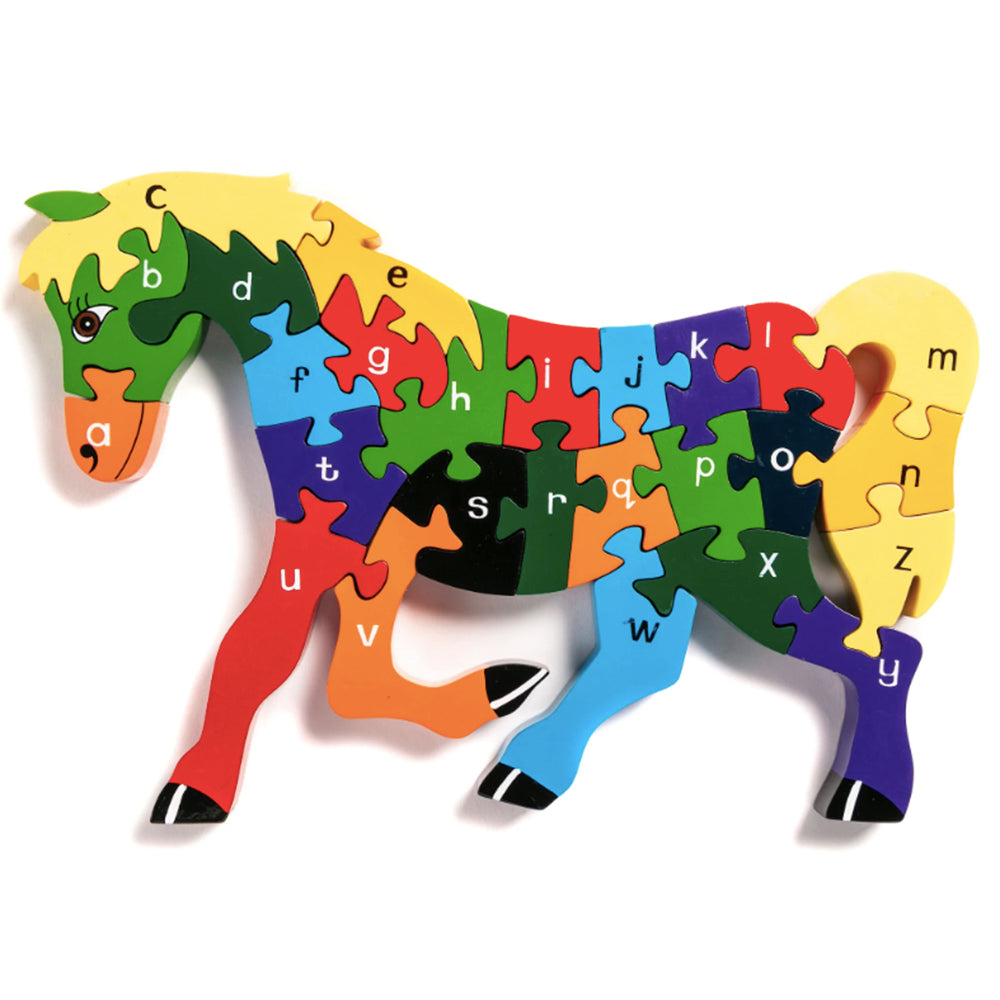 Alphabet horse jigsaw puzzle