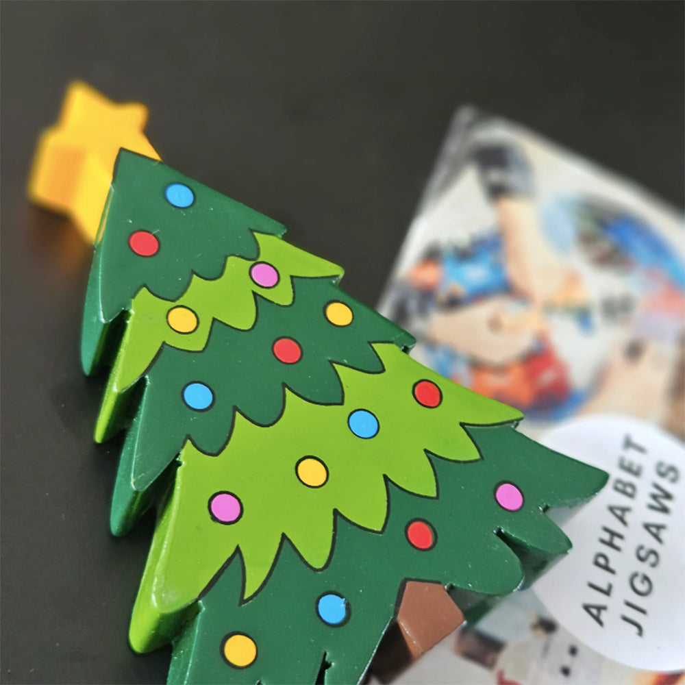 Wooden Christmas Tree Magnet Decoration 