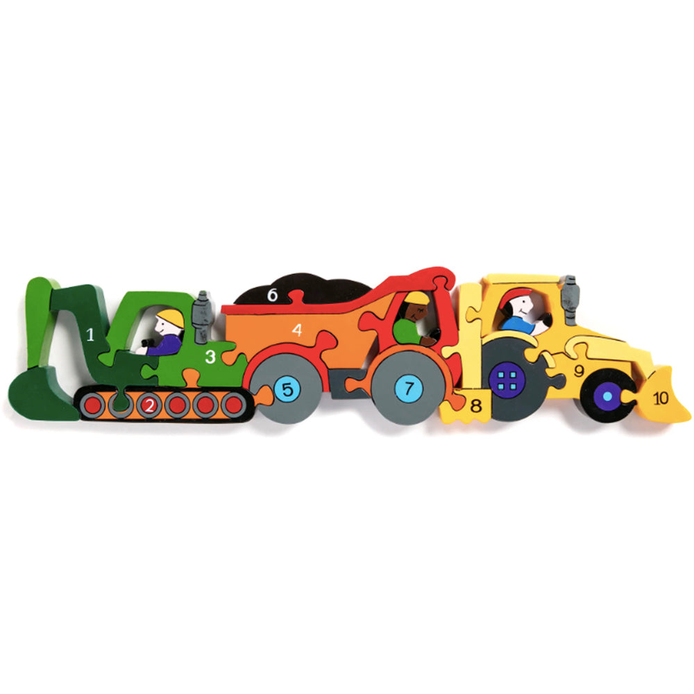 Construction set alphabet jigsaw puzzles