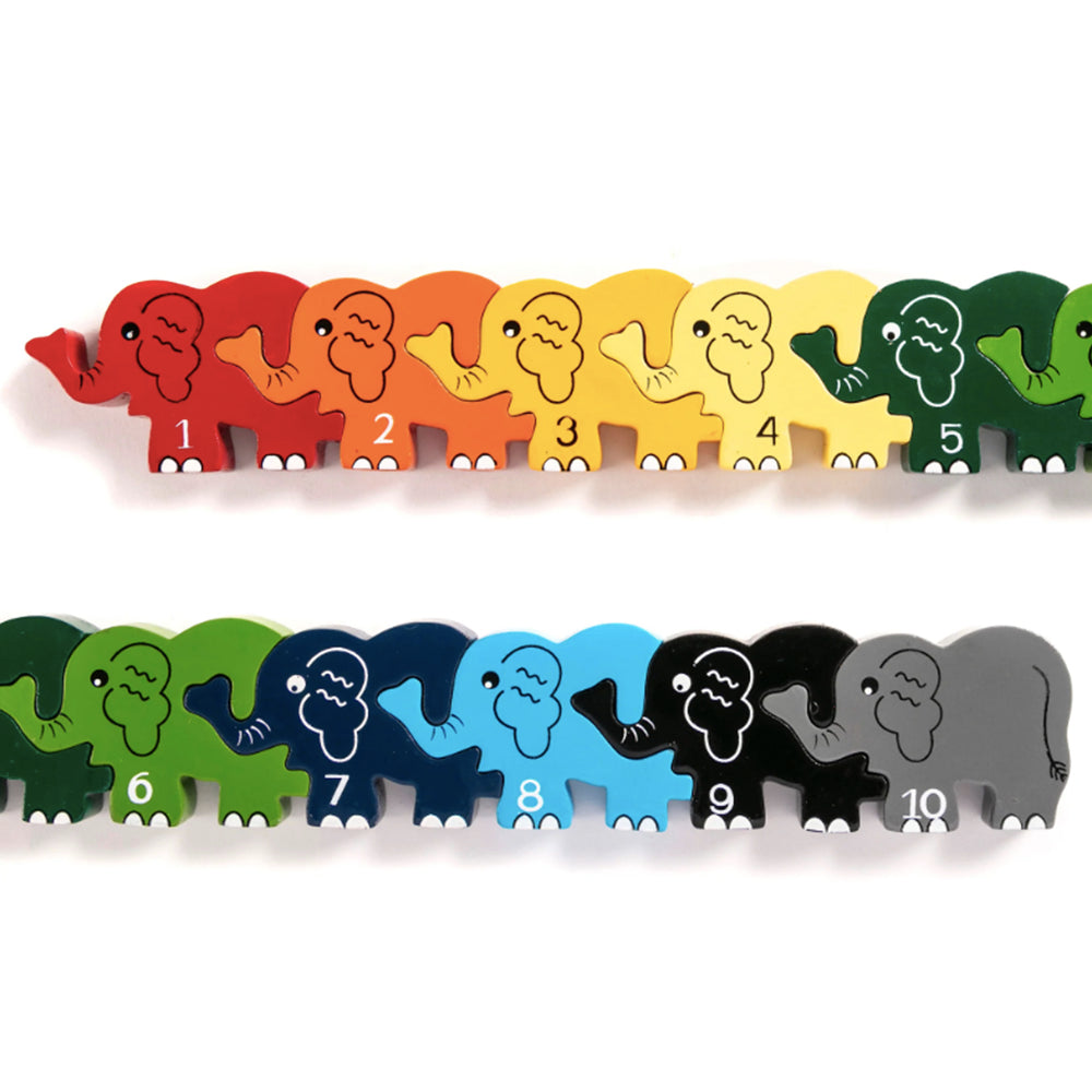 Elephant number row jigsaw puzzle