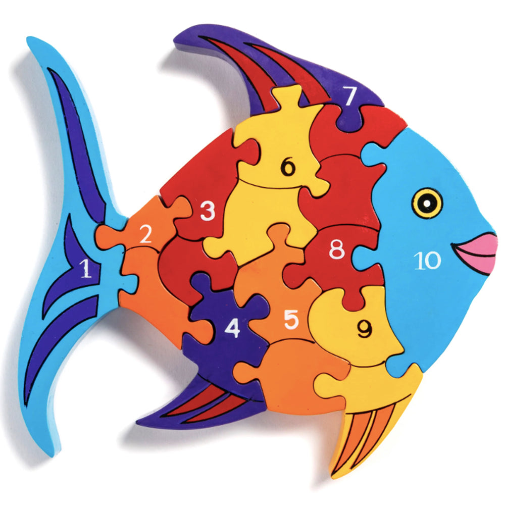 Fish number jigsaw puzzle