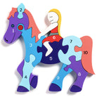 Horse number jigsaw puzzle with girl rider.