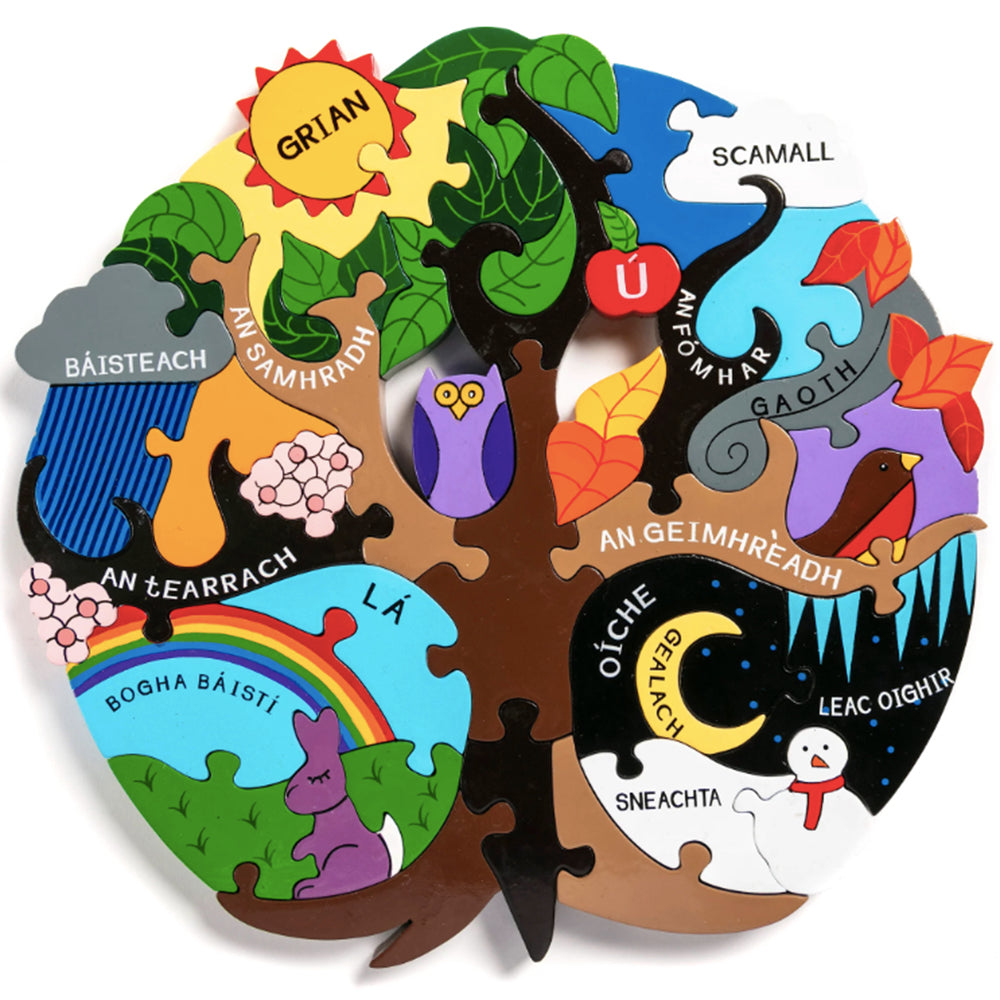 Irish language seasons jigsaw puzzle