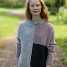 Ladies Irish Knit Wool Sweater Pink Block 