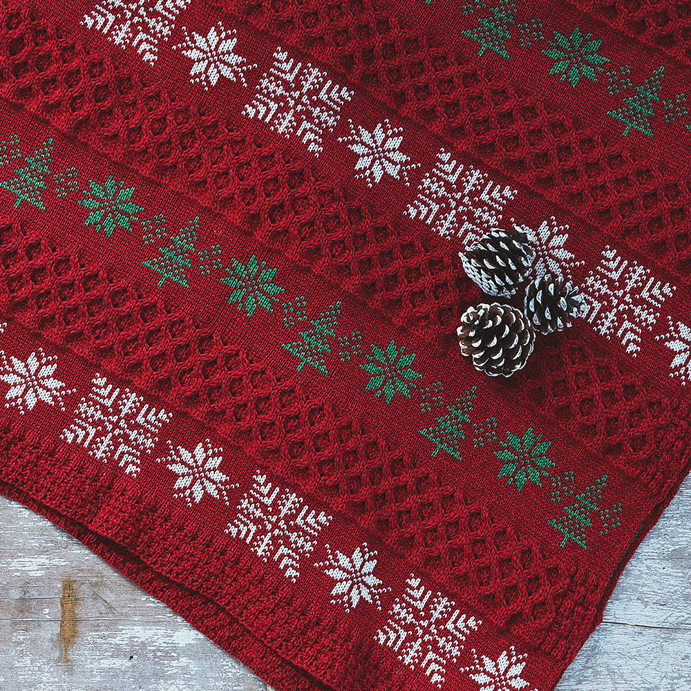 Irish Knitted Christmas Fairisle Blanket 
