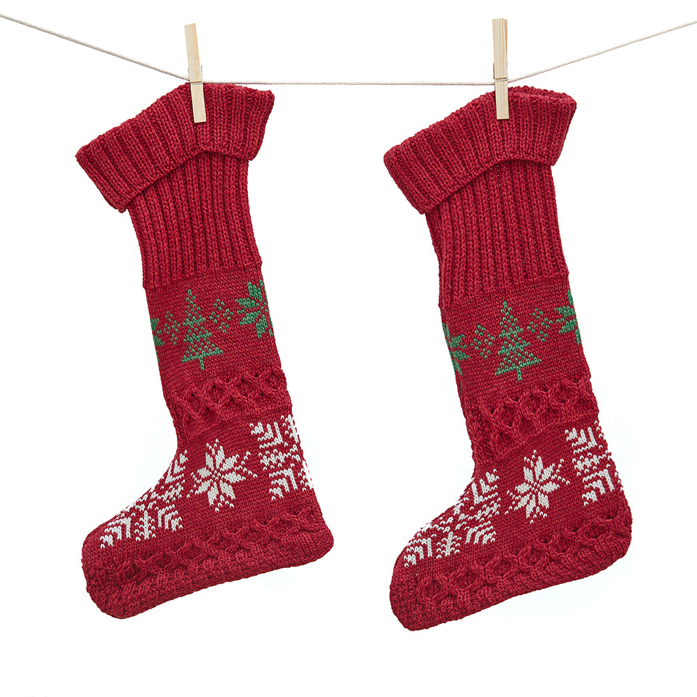 Irish Christmas Knitted Stocking 