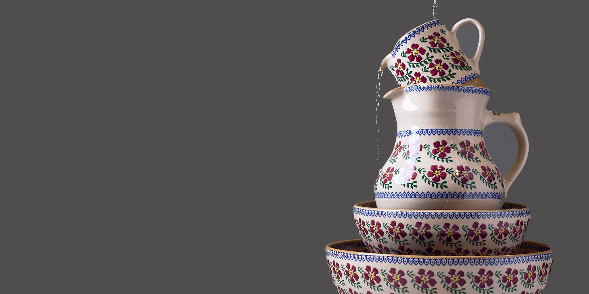 Nicholas Mosse pottery banner image with flowing water