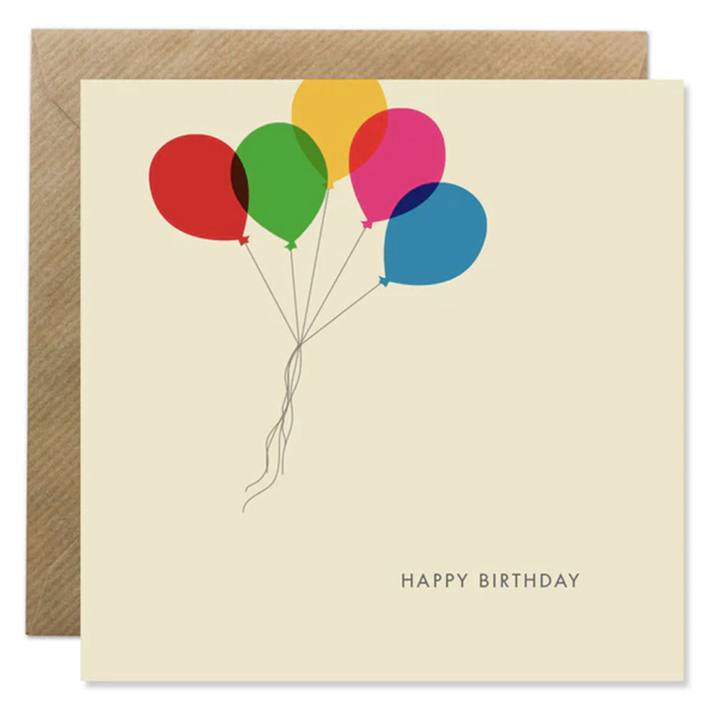 Bold Bunny Happy Birthday Balloons card