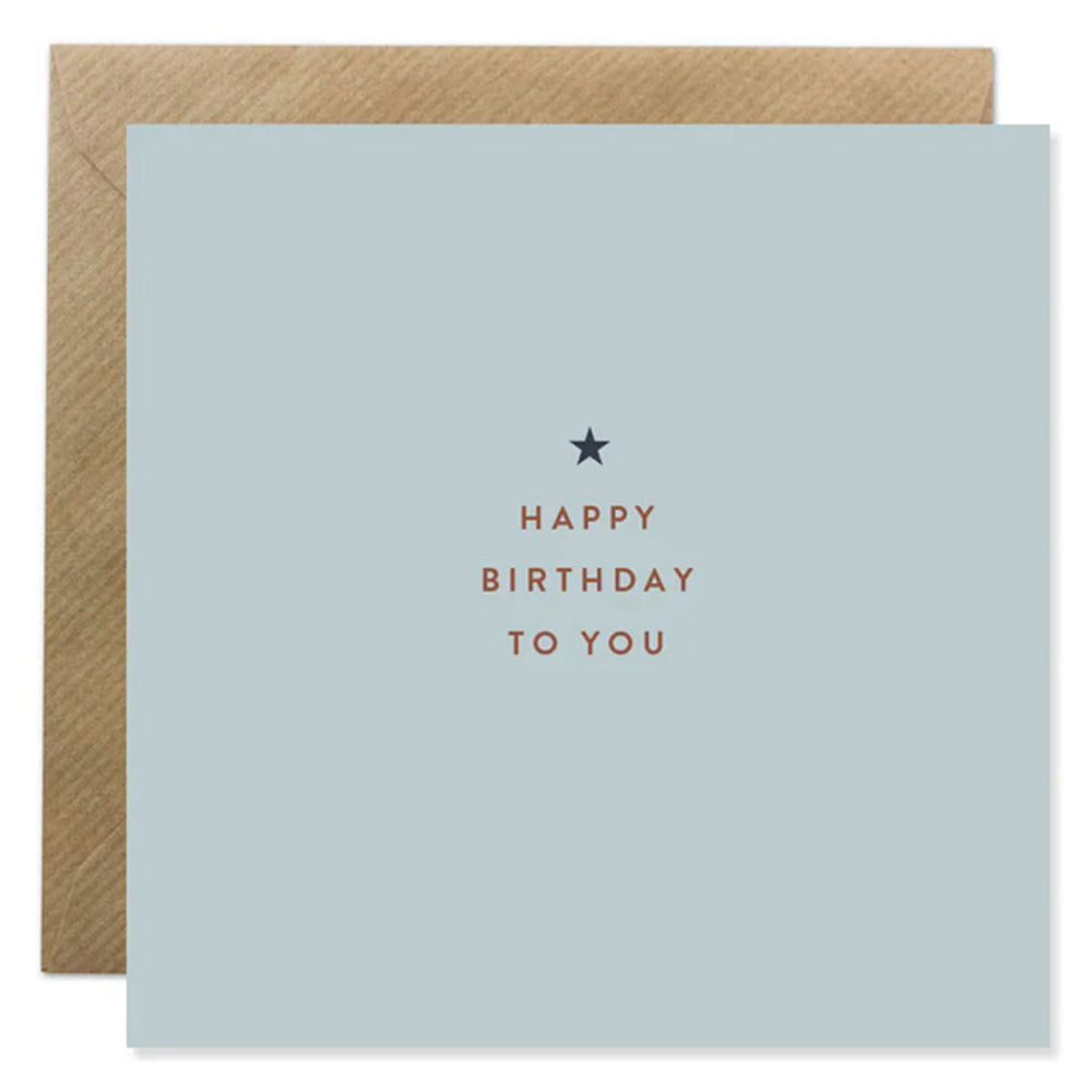 Happy Birthday card with star and bunny