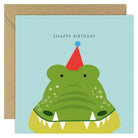 Snappy Birthday card with a cute alligator.