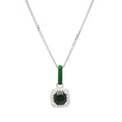 Emerald CZ necklace in sterling silver