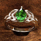 Irish Celtic Emerald Ring