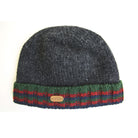 Erin Knitwear Charcoal Green Ribbed Turn-Up Hat