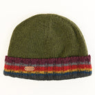 Khaki Rib Knit Turn Up Hat by Erin Knitwear