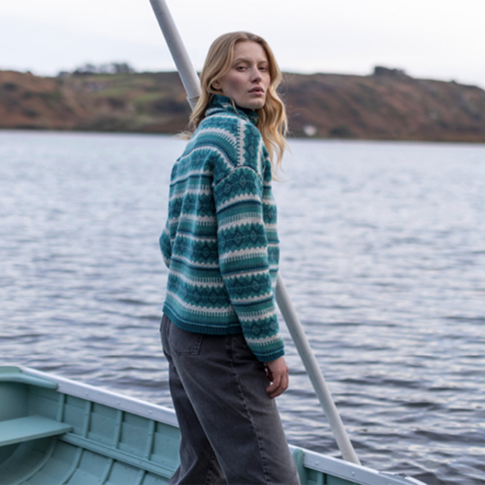 Irish Ladies Wool Fairisle Sweater