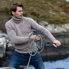 Irish Knitted Wool Sweater Turtle Neck 