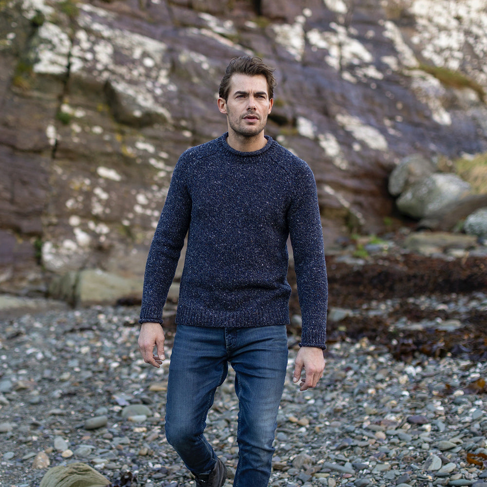 Men's Irish Knit Wool Sweater