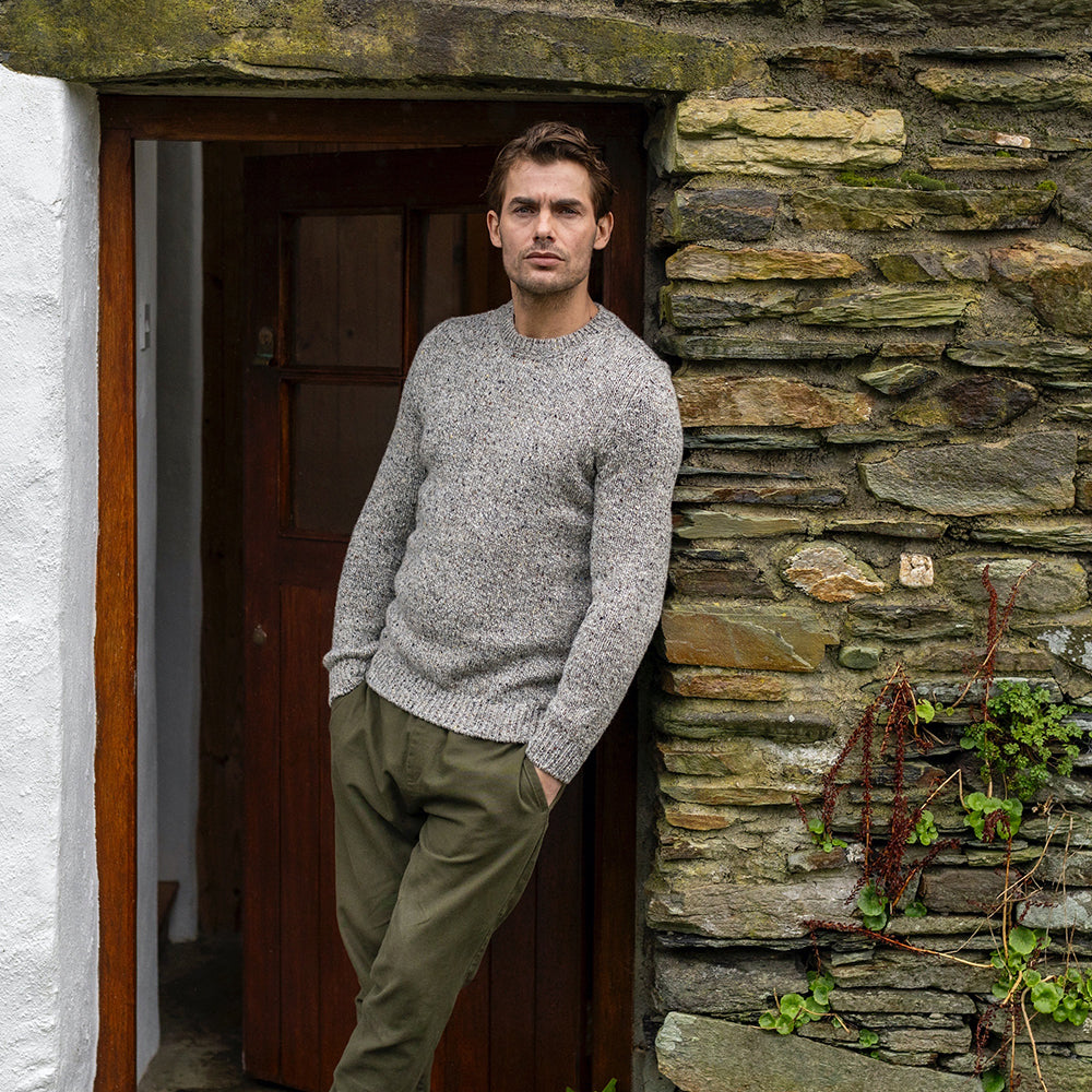 Irish Knit Mens Wool Sweater 