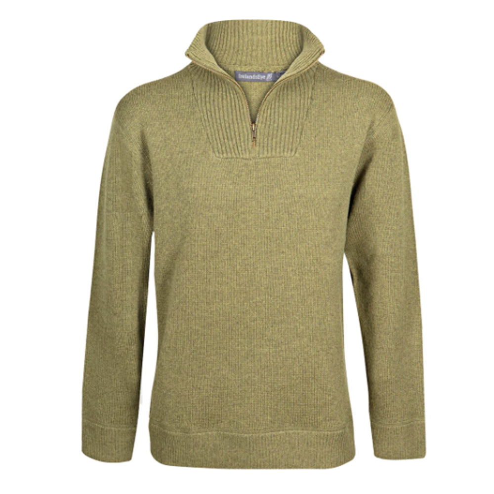 Ireland's Eye Mint Green Half-Zip Sweater