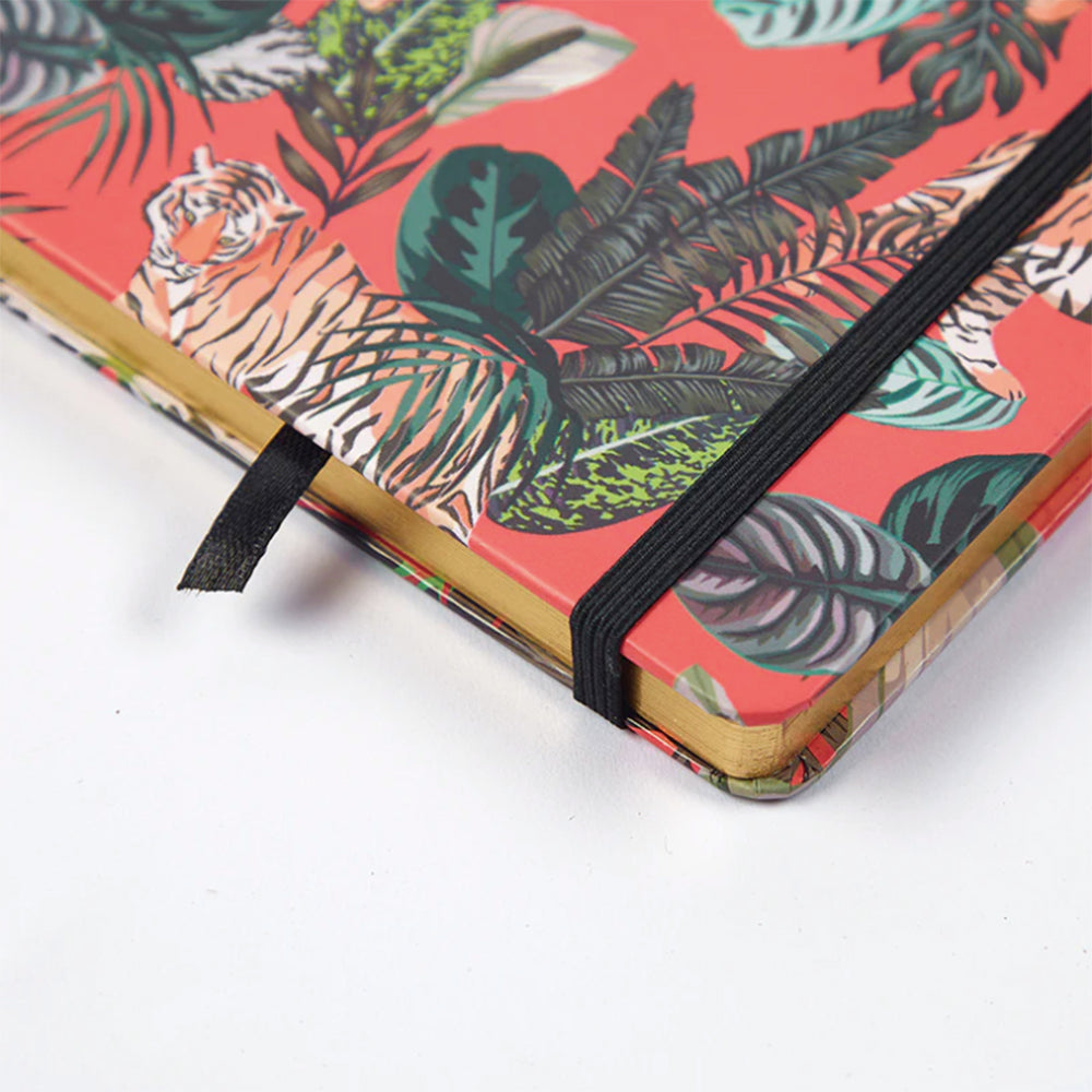IDH Jungle Notebook with Tiger and Leaf Print