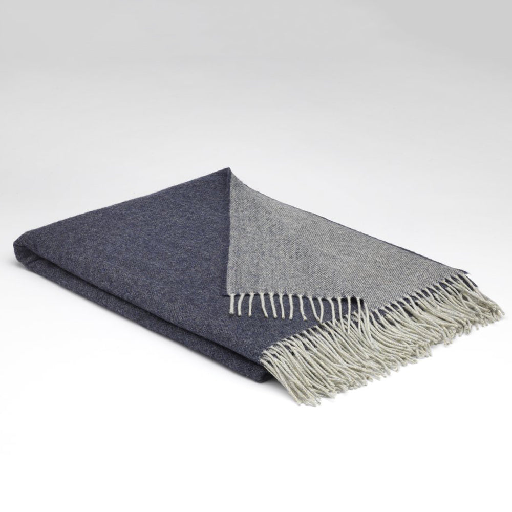 irish lambswool blankets in navy