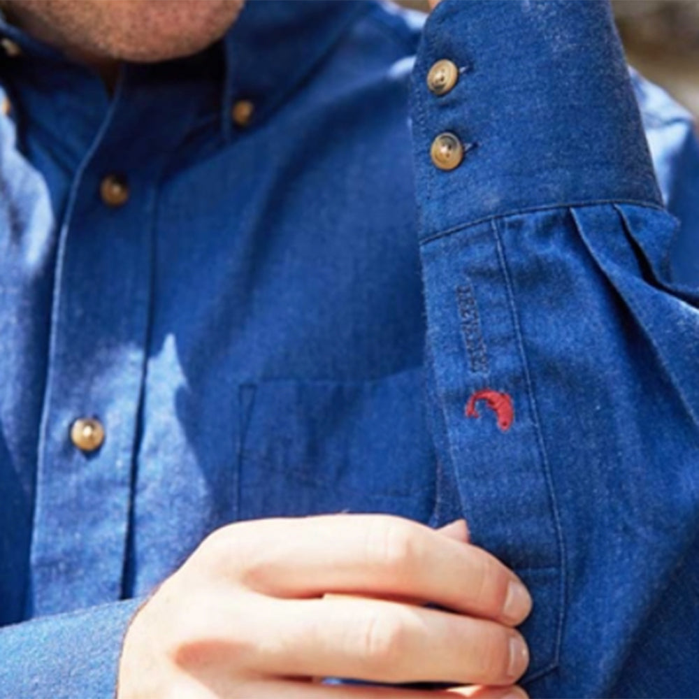 Close-up of cuff and buttons