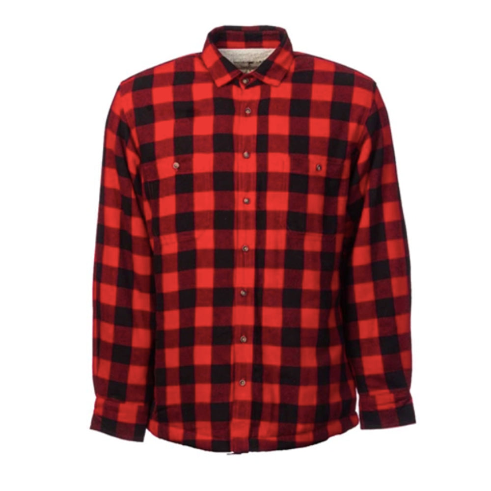 fleece lined red check shirt