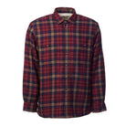 fleece lined maroon and navy check shirt