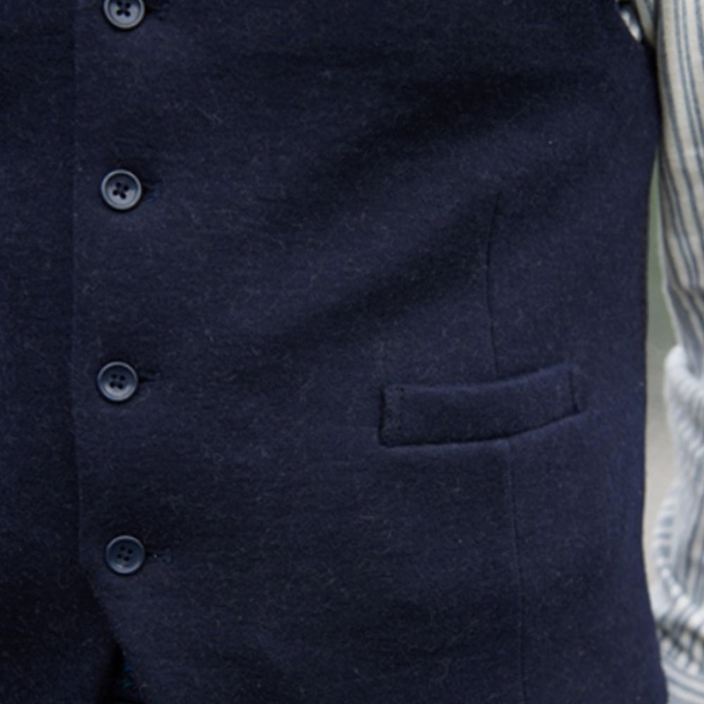 navy irish tweed waistcoat
