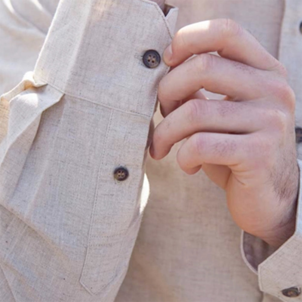 natural colour irish linen shirt