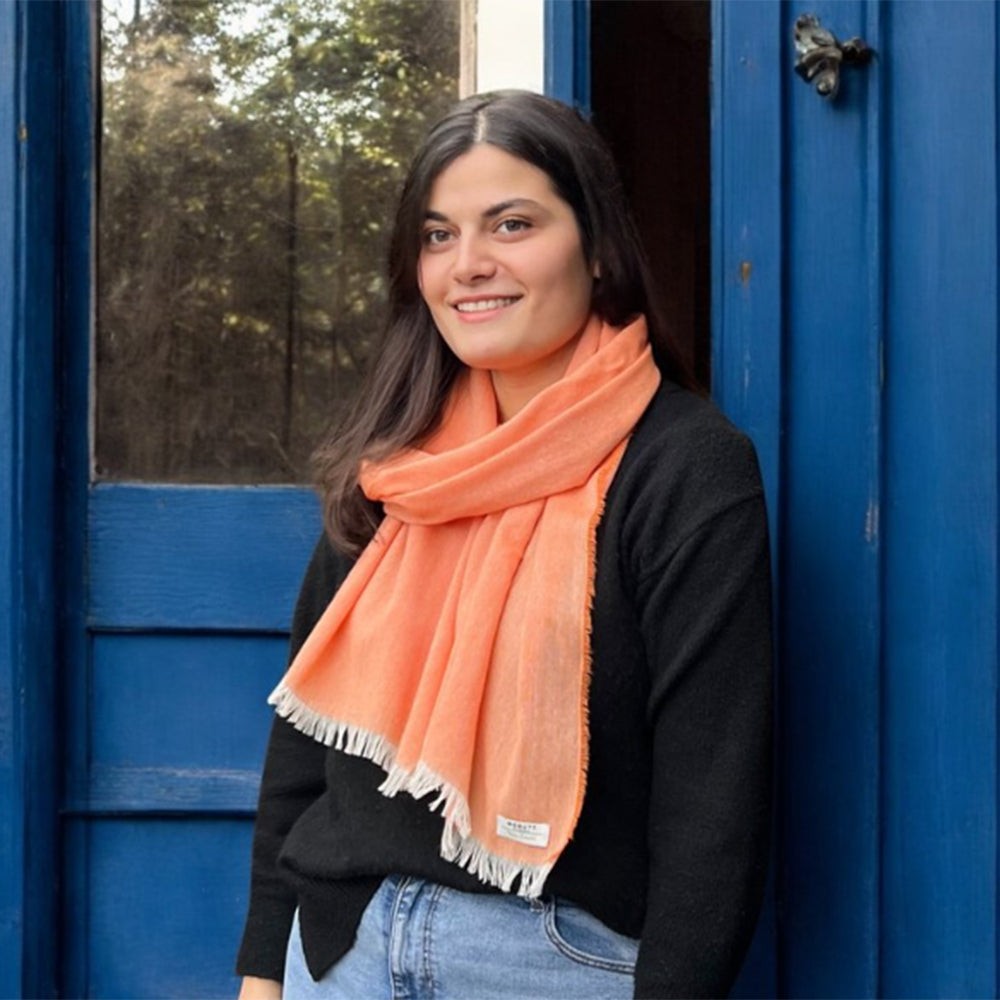 Papaya Cashmere Merino Scarf