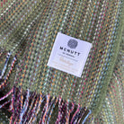 irish wool blanket in meadow green