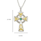 Sterling silver Celtic cross pendant with measurements