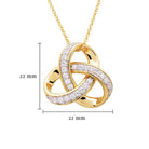 14kt Gold Trinity Knot Necklace 