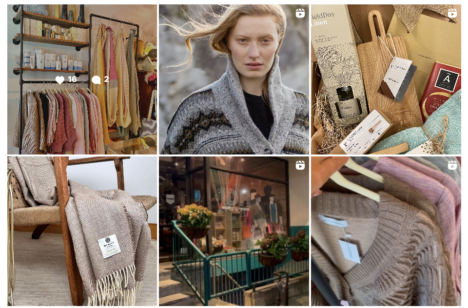 instagram spread for irish design house store