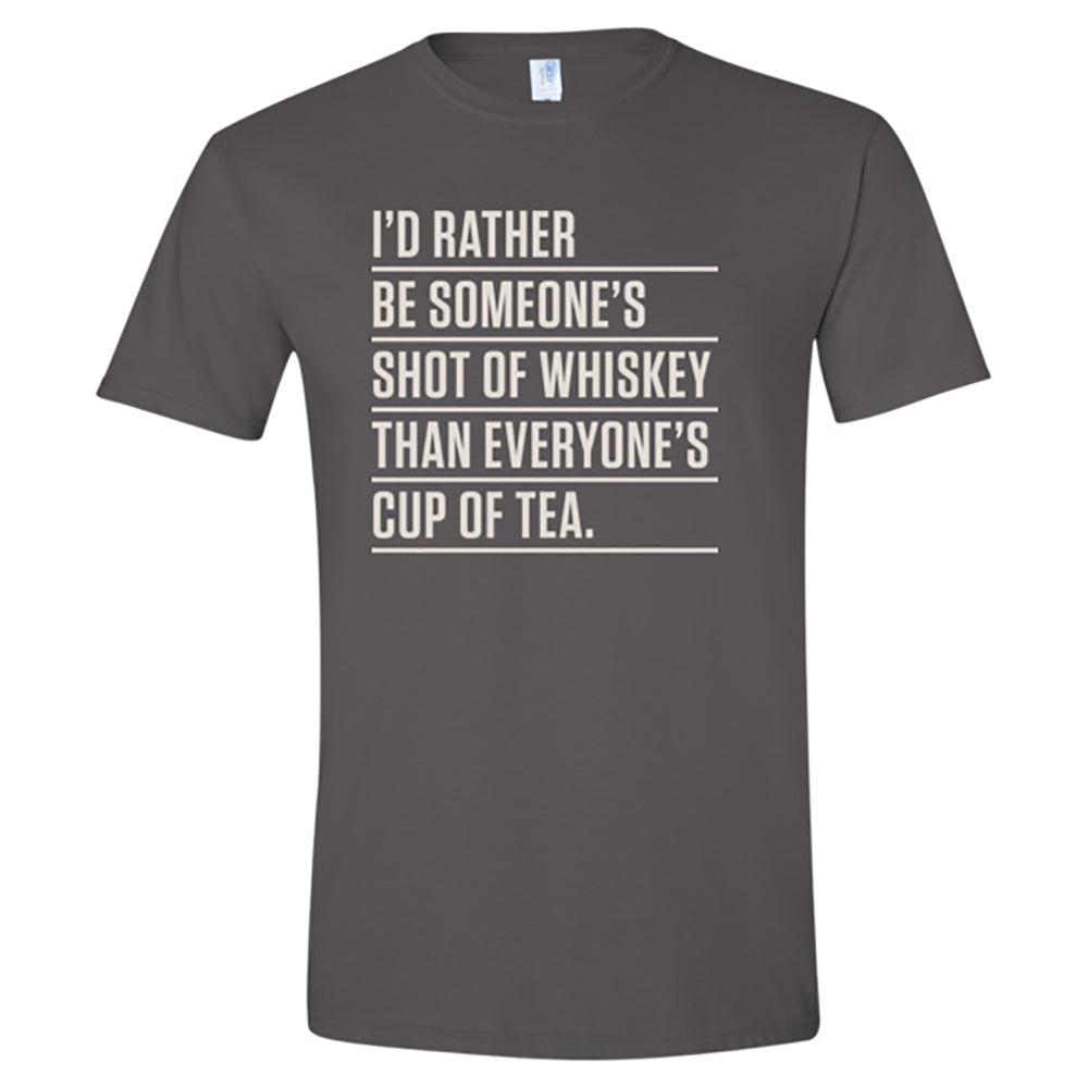 Grey whiskey t-shirt with quote