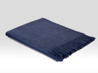 irish wool blanket in denim herringbone
