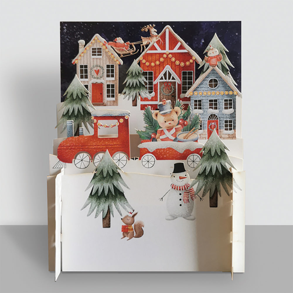 Christmas Card With Toy Train