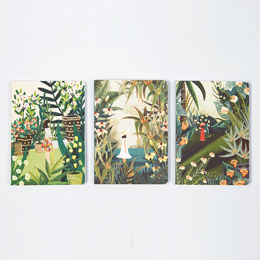 Alljoy Dreamy Collection notebooks with garden scenes