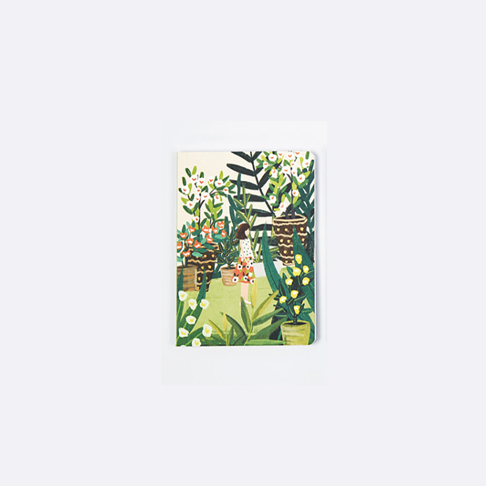 Alljoy Dreamy Collection notebook with girl in garden illustration