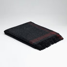 irish lambswool and cashmere blanket charcoal 