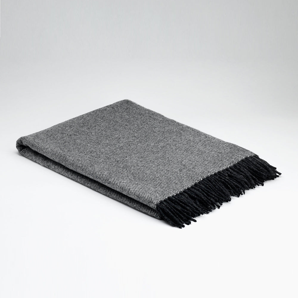 irish lambswool and cashmere blanket silver
