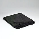 irish wool blanket in fir green