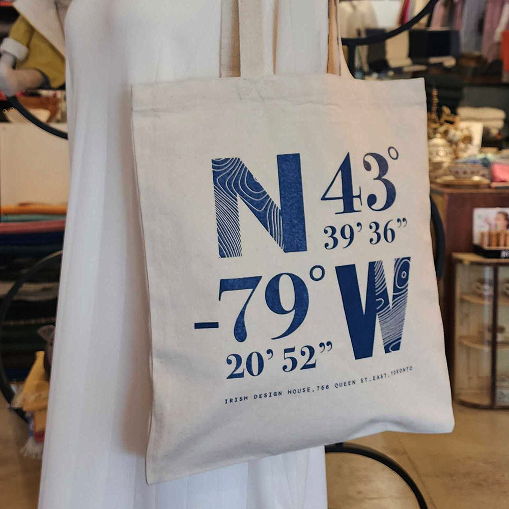 cotton tote bag with coordinates