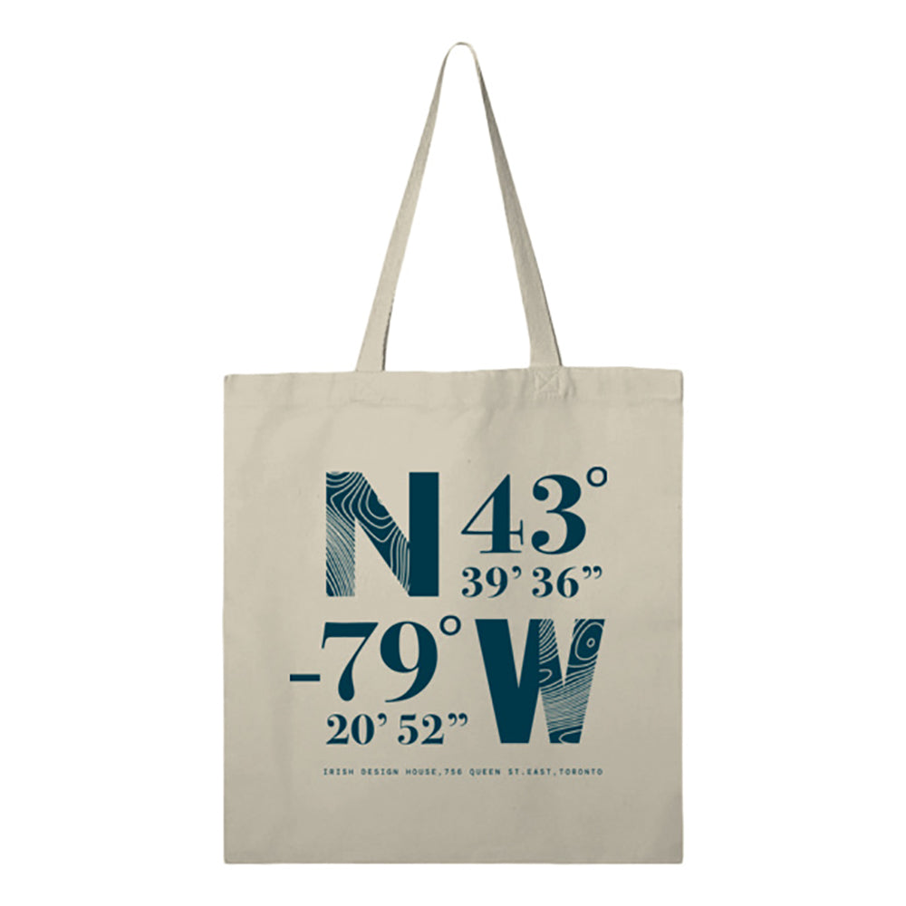 cotton tote bag with coordinates